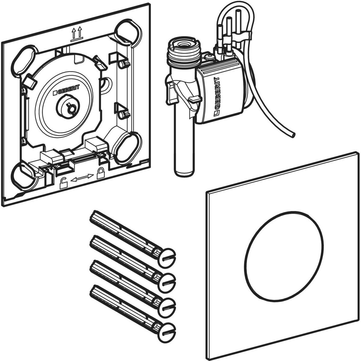 Geberit Kumanda Paneli Pnömatik, Fırçalı Pirinç, 116.014.QF.1Geberit116.014.QF.1Kumanda Paneli