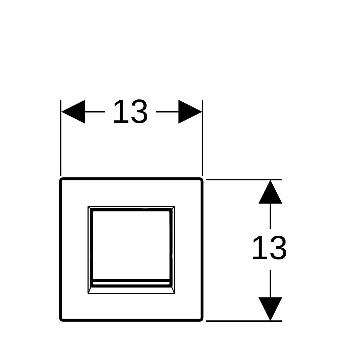 Geberit Kumanda Paneli Pnömatik, Parlak Krom, 116.017.KH.1Geberit116.017.KH.1Kumanda Paneli