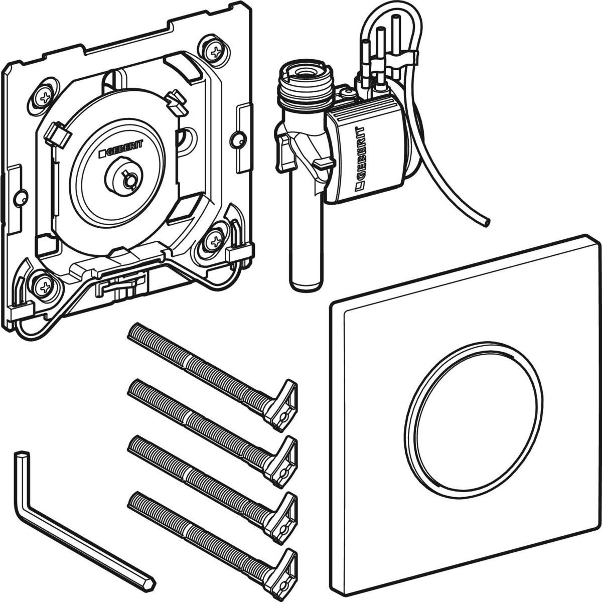 Geberit Kumanda Paneli Pnömatik, Siyah, 116.015.DW.1Geberit116.015.DW.1Kumanda Paneli