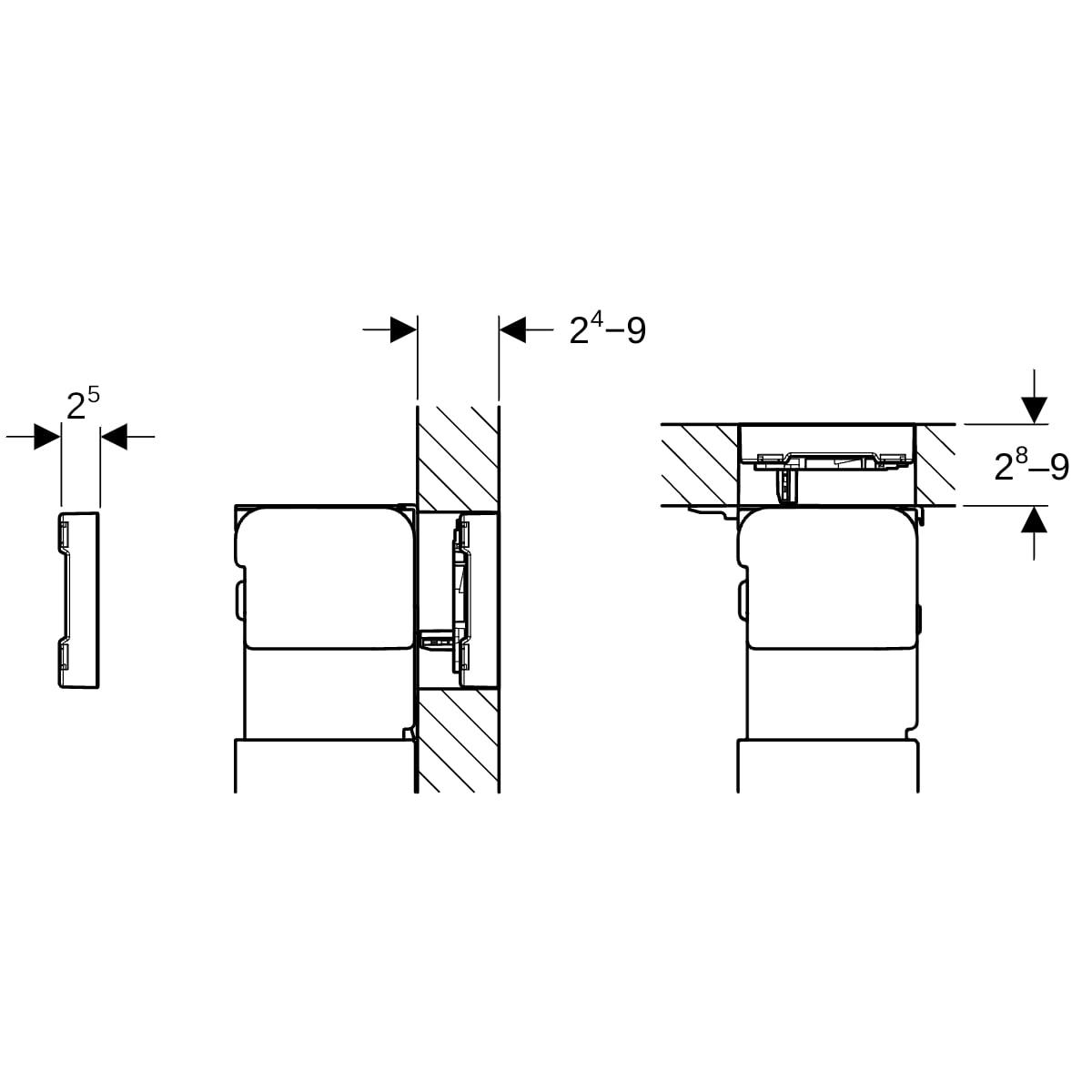 Geberit Omega60 Kumanda Paneli Çift Basmalı Antrasit, 115.081.JK.1Geberit115.081.JK.1Kumanda Paneli