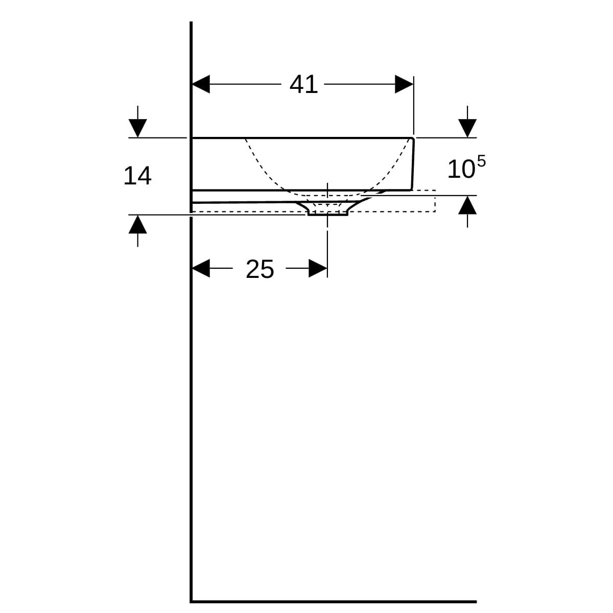 Geberit One Çanak Lavabo 50x41cm Beyaz, 505.031.01.6Geberit505.031.01.6Çanak Lavabo