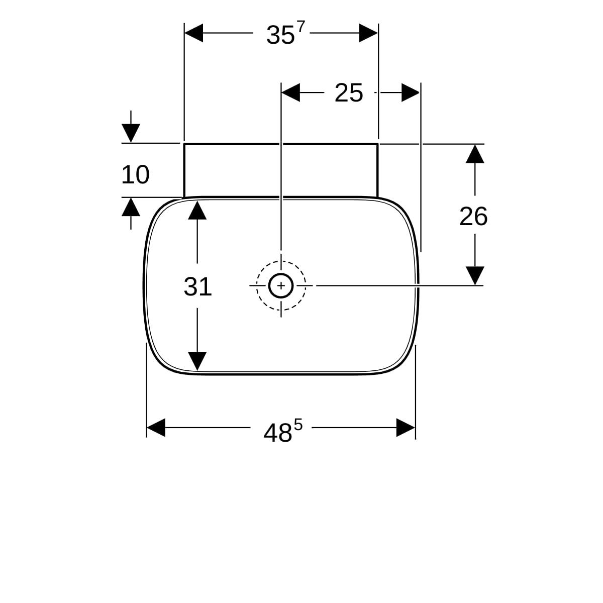 Geberit One Çanak Lavabo 50x42.5cm Beyaz, 505.040.01.6Geberit505.040.01.6Çanak Lavabo