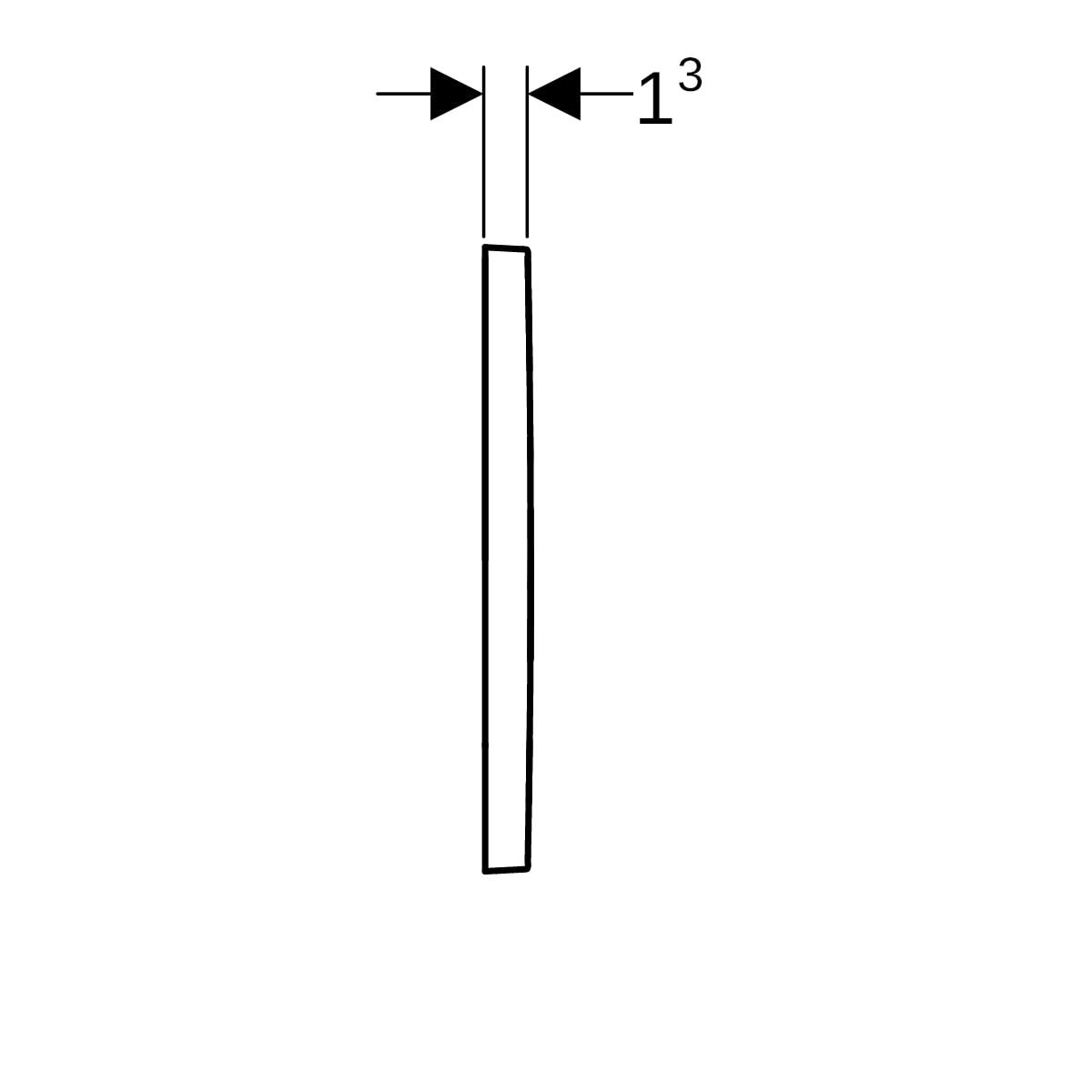Geberit Sigma 01 Kumanda Paneli Çift basmalı Mat Krom, 980.166.JQ.1Geberit980.166.JQ.1Kumanda Paneli