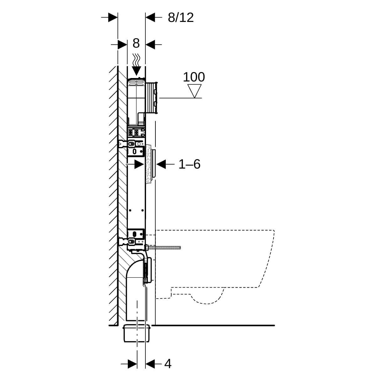 Geberit Sigma Gömme Rezervuar, İnce, Kombifix,110.792.00.1Geberit110.792.00.1Gömme Rezervuar