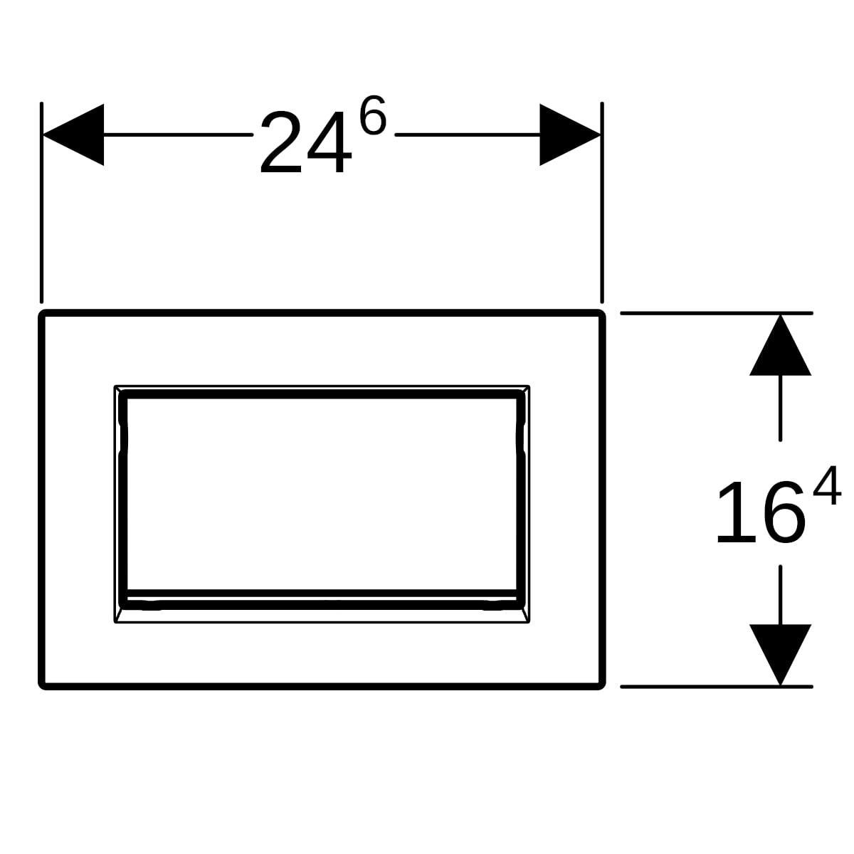 Geberit Sigma10 (eski Sigma30) Kumanda Paneli Deşarj Durdurmalı Siyah, 115.893.14.1Geberit115.893.14.1Kumanda Paneli