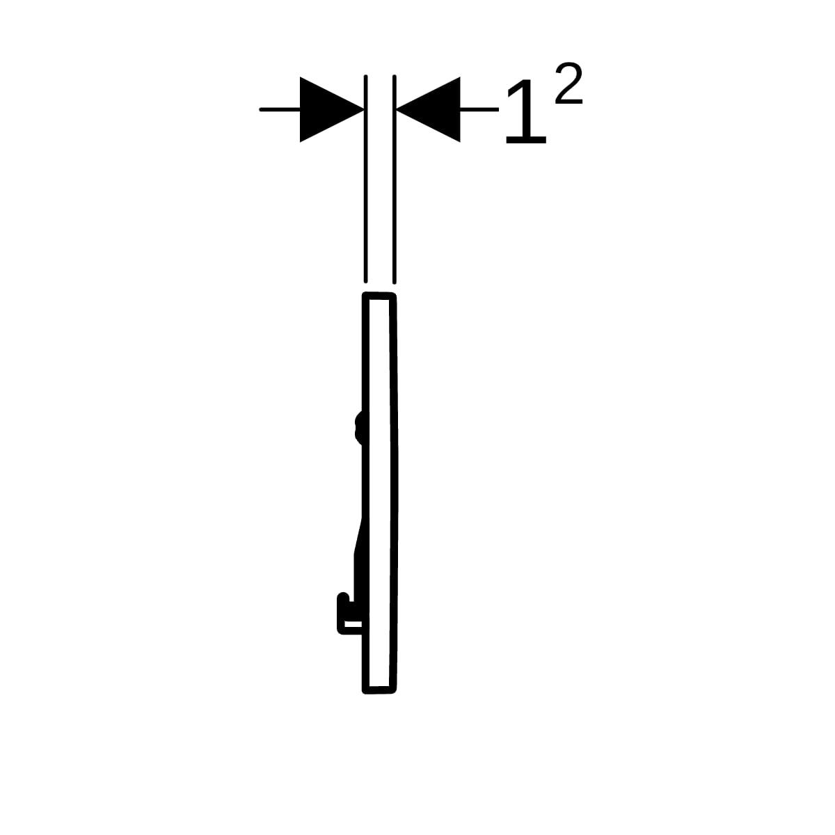 Geberit Sigma10 (eski Sigma30) Kumanda Paneli Deşarj Durdurmalı, Fırçalı Krom, 115.893.KX.1Geberit115.893.KX.1Kumanda Paneli