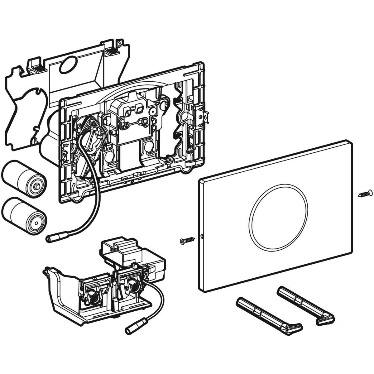 Geberit Sigma10 Fotoselli Kumanda Paneli Mat Siyah, 115.909.16.6Geberit115.909.16.6Kumanda Paneli