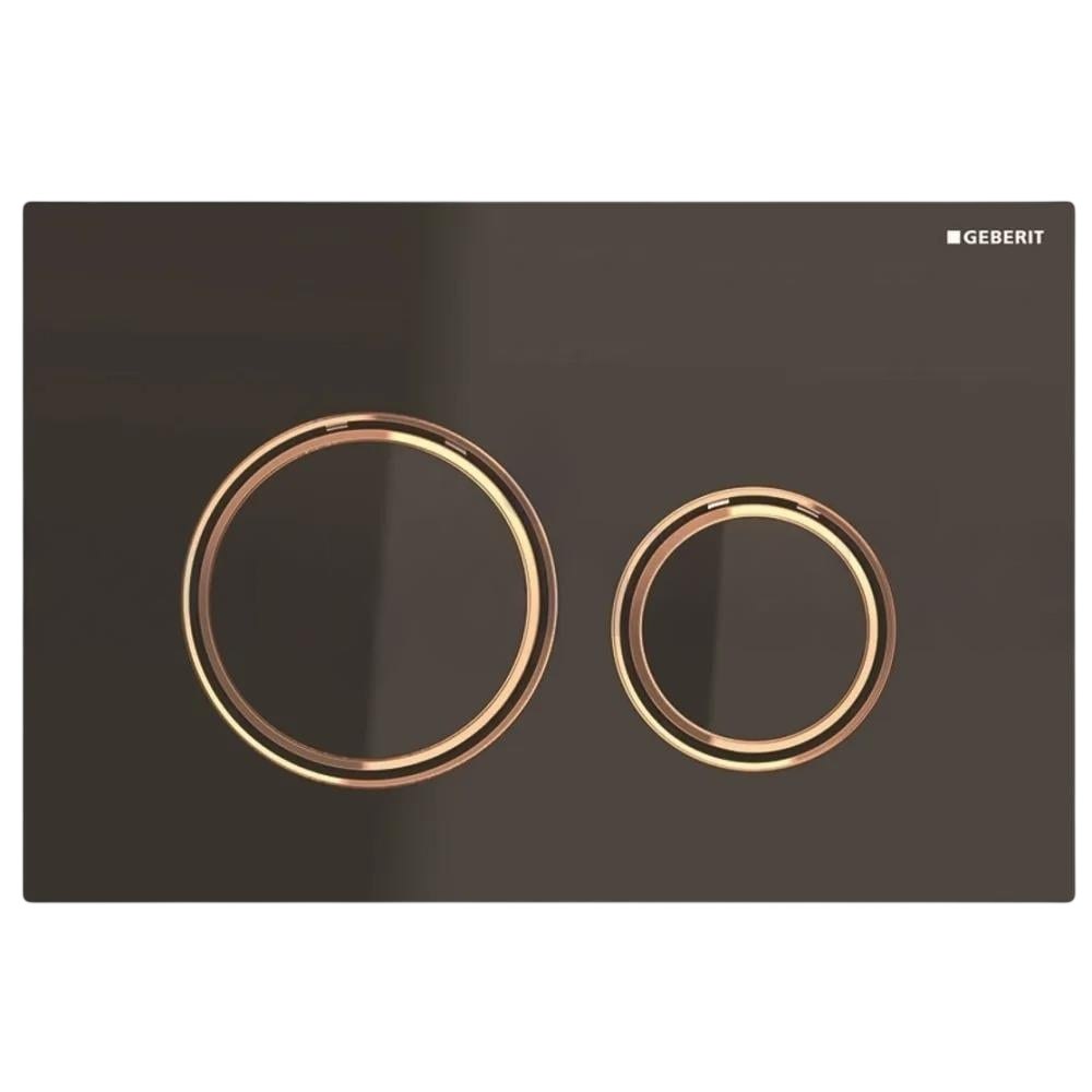 Geberit Sigma21 Kumanda Kapağı, Çift Basmalı (Bronz Basma Buton), Siyah Cam, 115.650.SJ.1Geberit115.650.SJ.1Kumanda Paneli