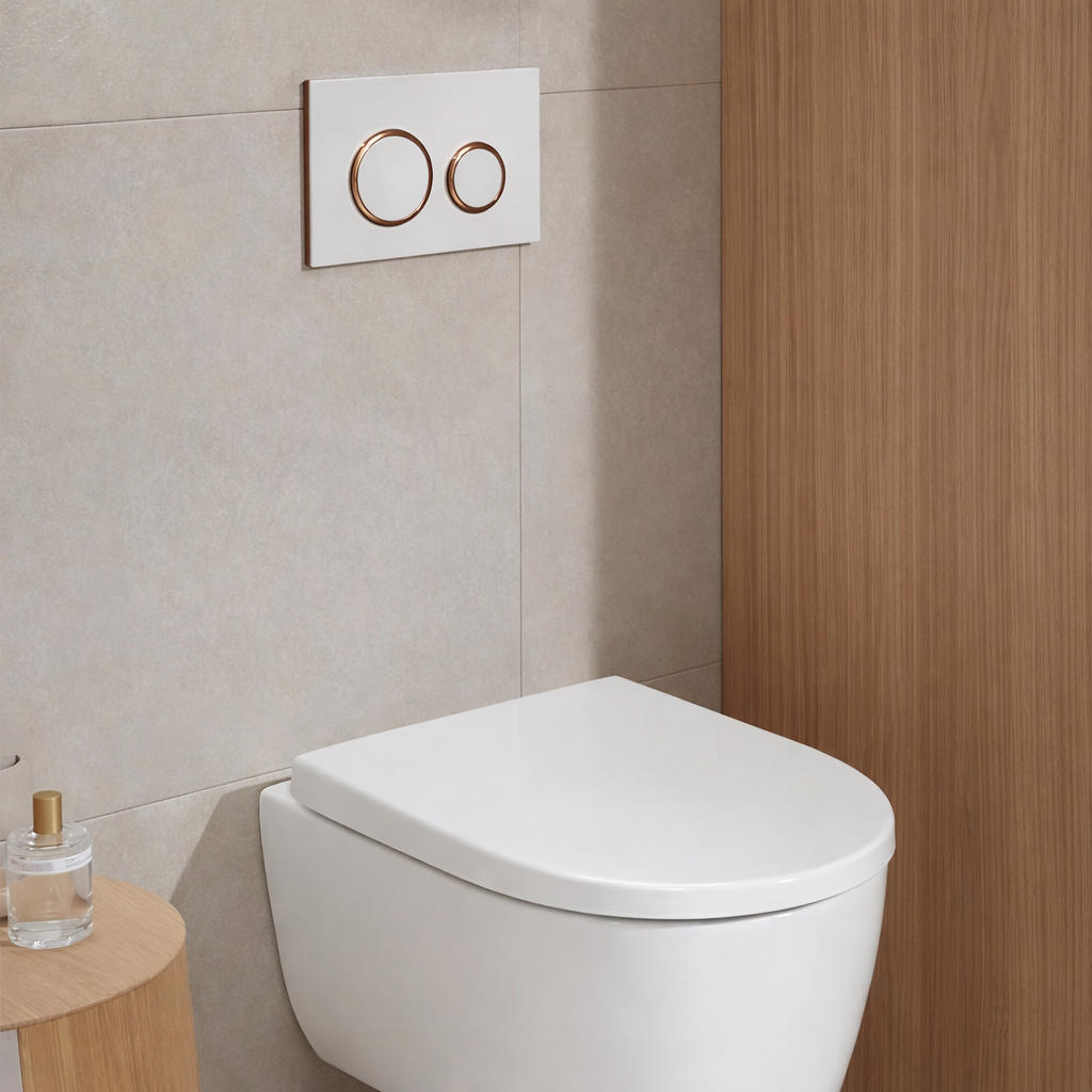 Geberit Sigma21 Kumanda Kapağı, Çift Basmalı (Bronz Basma Buton), Beyaz Cam, 115.650.SI.1Geberit115.650.SI.1Kumanda Paneli