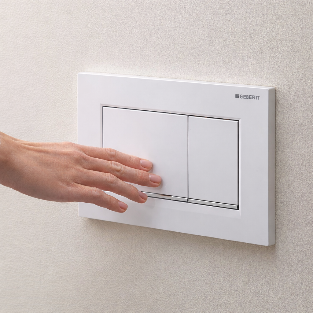 Geberit Sigma30 Kumanda Paneli, Çift Basmalı, Beyaz/Parlak/Beyaz, 115.883.KJ.1Geberit115.883.KJ.1Kumanda Paneli