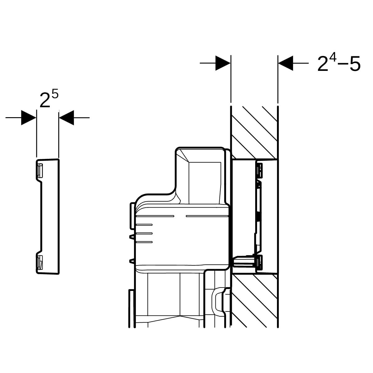 Geberit Sigma60 Kumanda Paneli Çift Basmalı, Fırçalı Krom, 115.640.GH.1Geberit115.640.GH.1Kumanda Paneli