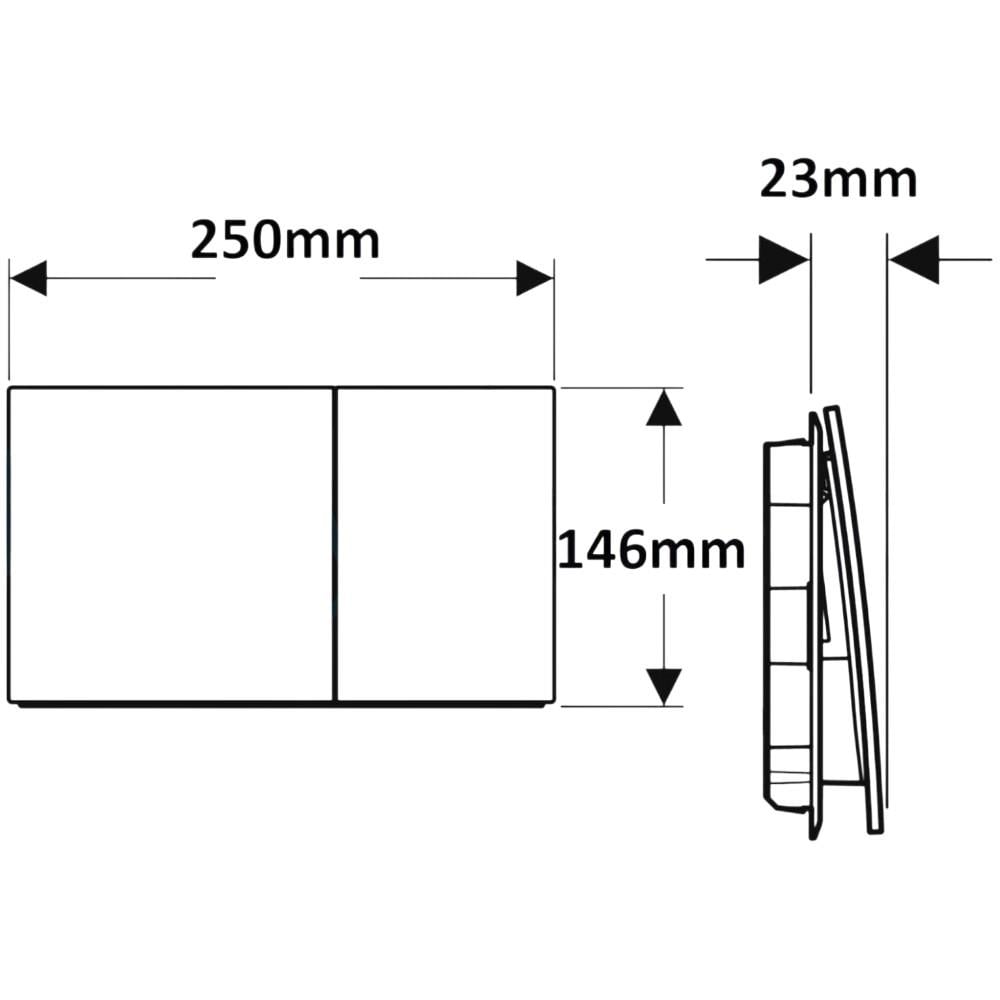 Geberit Sigma70 Çift Basmalı Kumanda Kapağı, Bronz, 115.622.QB.1Geberit115.622.QB.1Kumanda Paneli