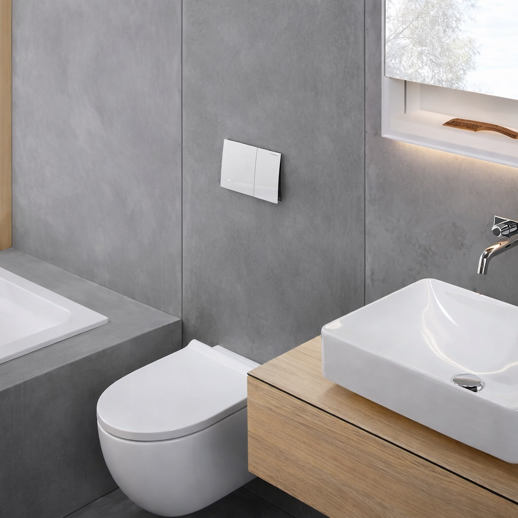 Geberit Sigma70 Çift Basmalı Kumanda Kapağı, Beyaz, 115.622.SI.1Geberit115.622.SI.1Kumanda Paneli