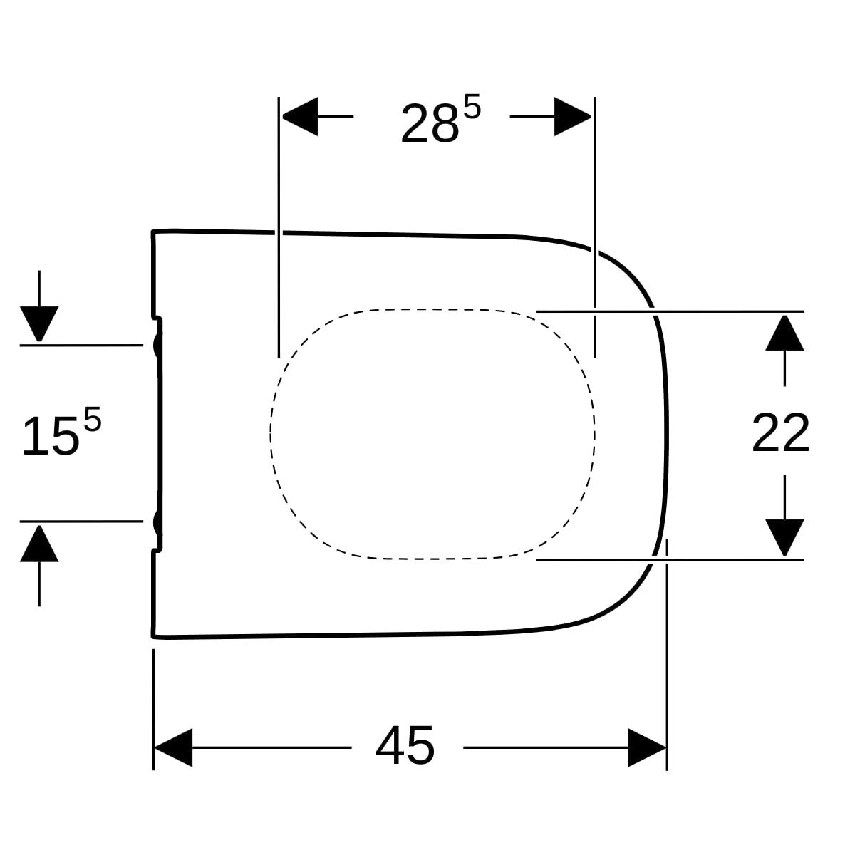 Geberit Smyle Square Slim Klozet Kapağı, Yavaş Kapanır 500.687.01.1Geberit500.687.01.1Klozet Kapağı