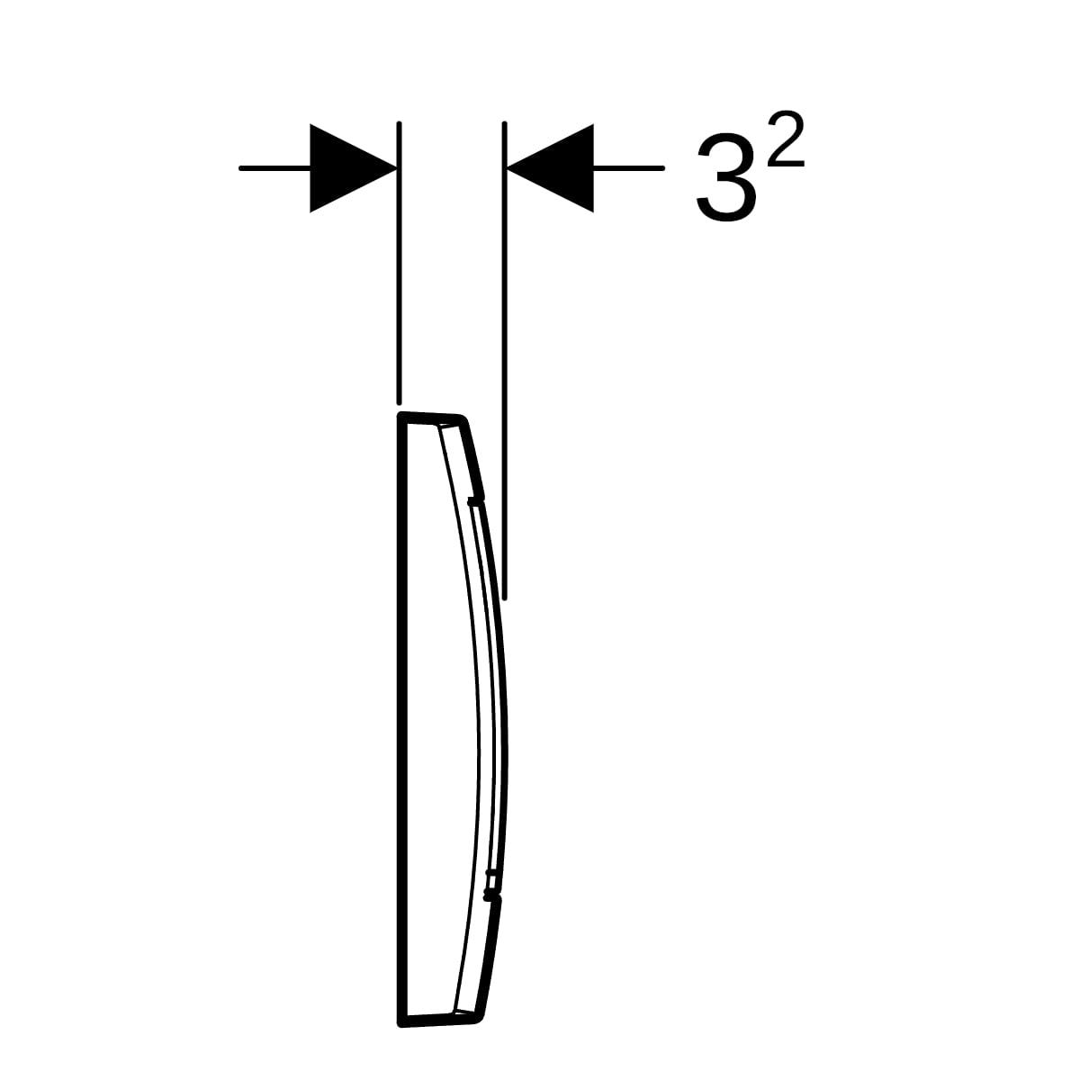 Geberit Twinline30 Kumanda Paneli Çift Basmalı, Parlak Krom, 115.899.KH.1Geberit115.899.KH.1Kumanda Paneli