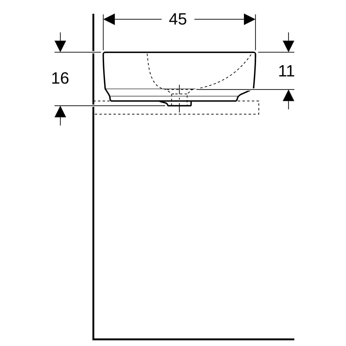 Geberit VariForm Dikdörtgen Lavabo 60x45 cm Beyaz, 500.780.01.2Geberit500.780.01.2Standart Lavabo