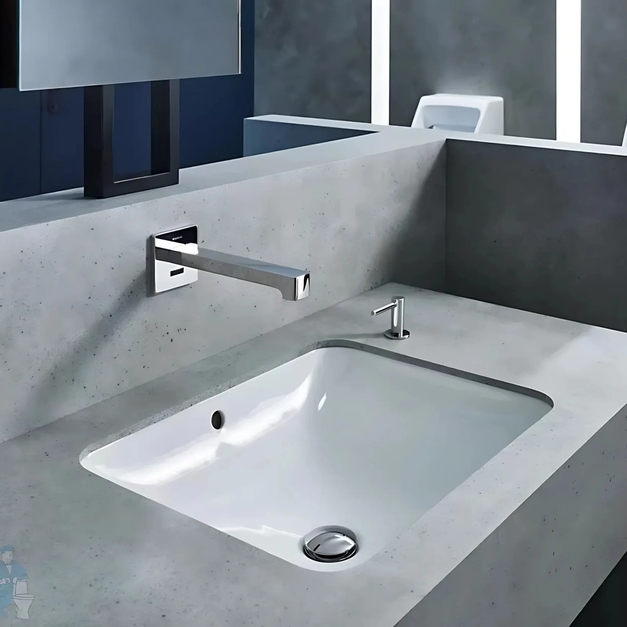 Geberit VariForm Dikdörtgen Tezgah Altı Lavabo, 53 cm, 500.760.01.2Geberit500.760.01.2Tezgah Altı Lavabo