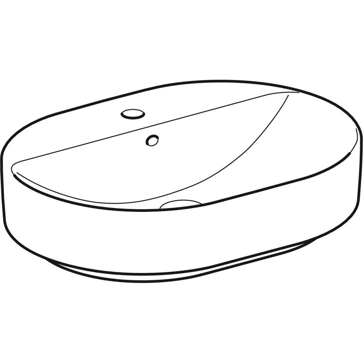 Geberit VariForm Eliptik Lavabo 60x45 cm Beyaz, 500.777.01.2Geberit500.777.01.2Standart Lavabo