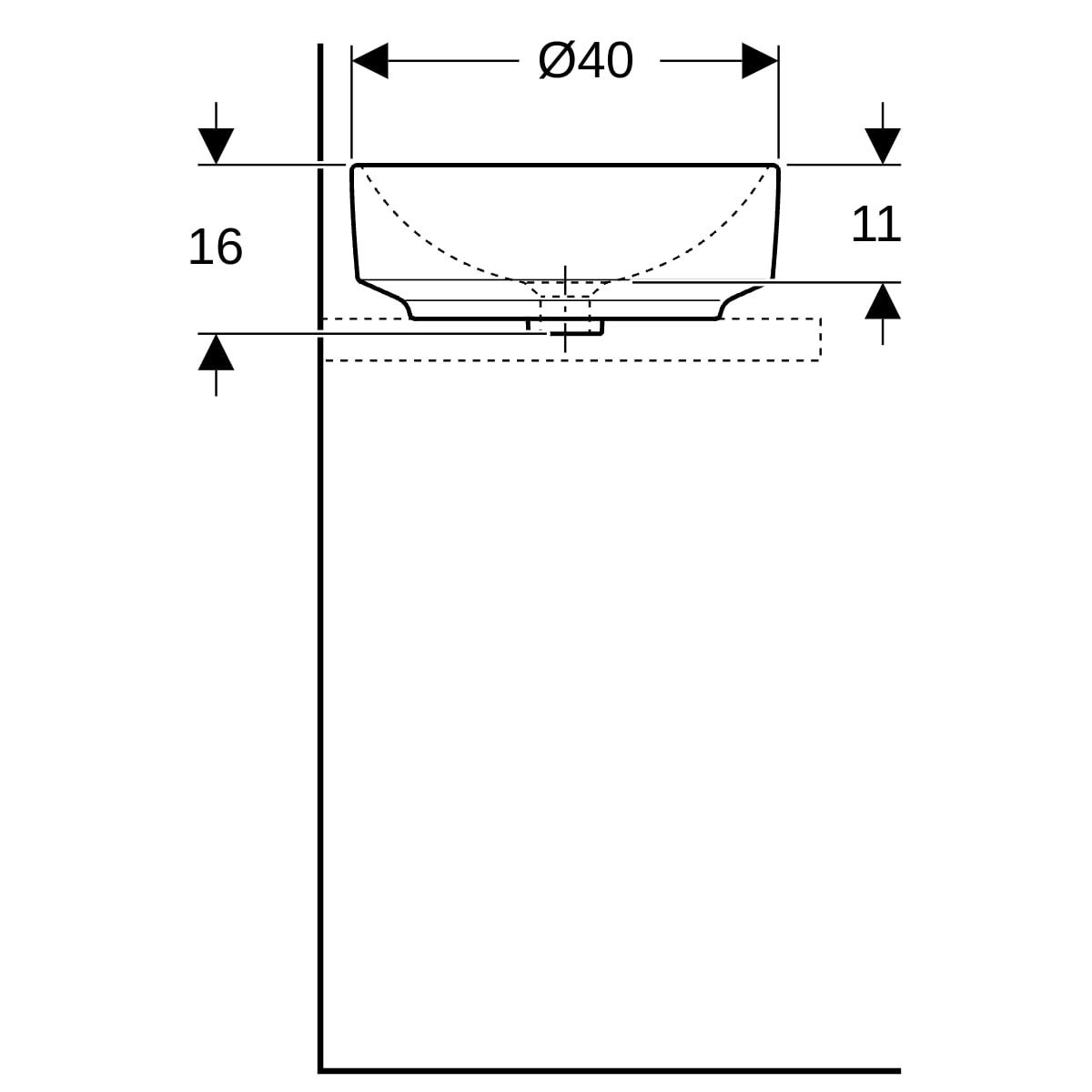 Geberit VariForm Yuvarlak Çanak Lavabo 40x40cm Beyaz, 500.768.01.2Geberit500.768.01.2Çanak Lavabo