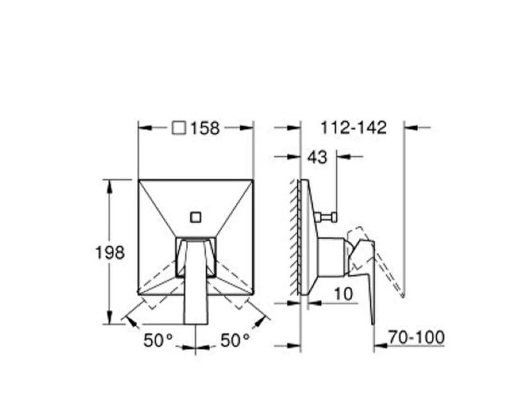 Grohe Allure Brilliant Ankastre Banyo ve Duş Bataryası (Sıva Üstü Grubu) Krom, 24279000Grohe24279000Ankastre Bataryaları