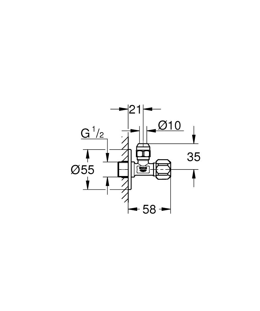 Grohe Ara Musluk (1/2 Giriş, 3/8 Çıkışlı) Krom, 22018000Grohe22018000Banyo Tamamlayıcı Ürünler