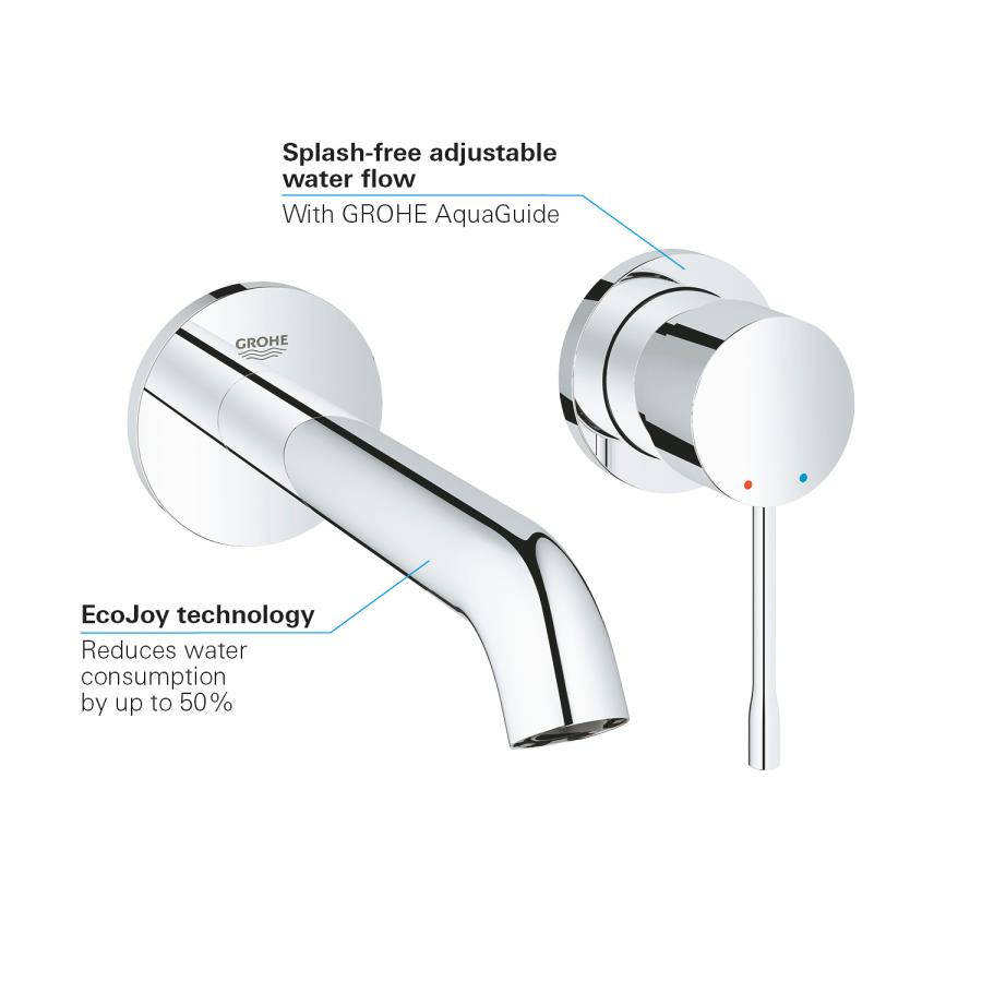 Grohe Essence New Duvardan Ankastre Lavabo Bataryası (Sıva Üstü Grubu) Krom, 29192001Grohe29192001Ankastre Lavabo Bataryaları