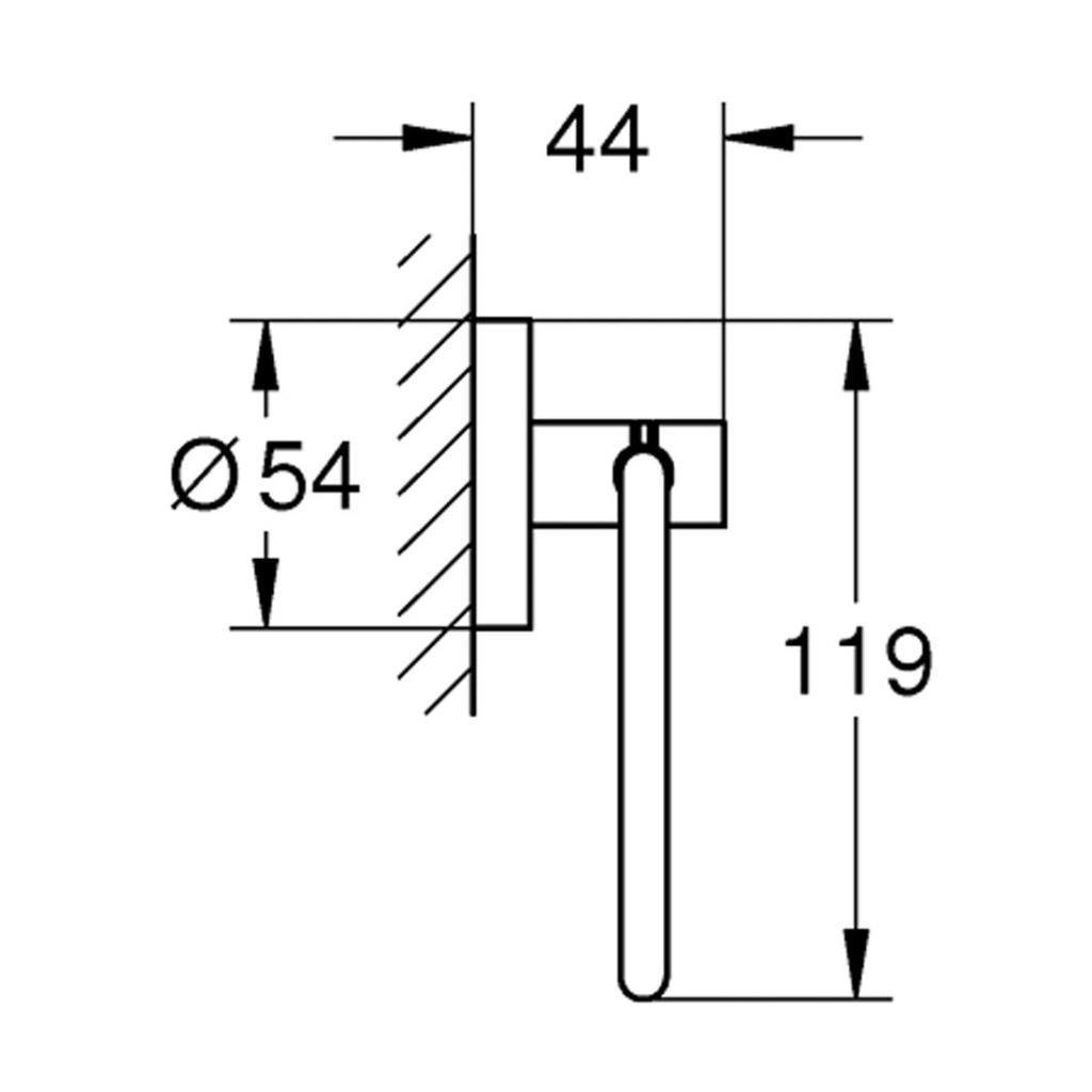 Grohe Essentials New Tuvalet kağıtlığı, Krom, 40689001Grohe40689001Tuvalet Kağıtlığı