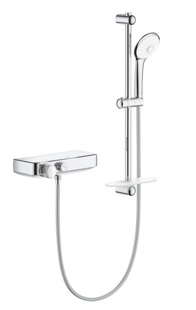 Grohe Grohtherm Smartcontrol Termostatik Duş Bataryası ve Sürgülü El Duş Takımı, Krom, 34720000Grohe34720000Termostatik Bataryalar