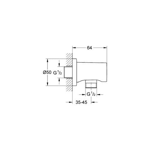 Grohe Rainshower Duş Çıkış Dirseği Krom, 27057000Grohe27057000Duş Dirsekleri