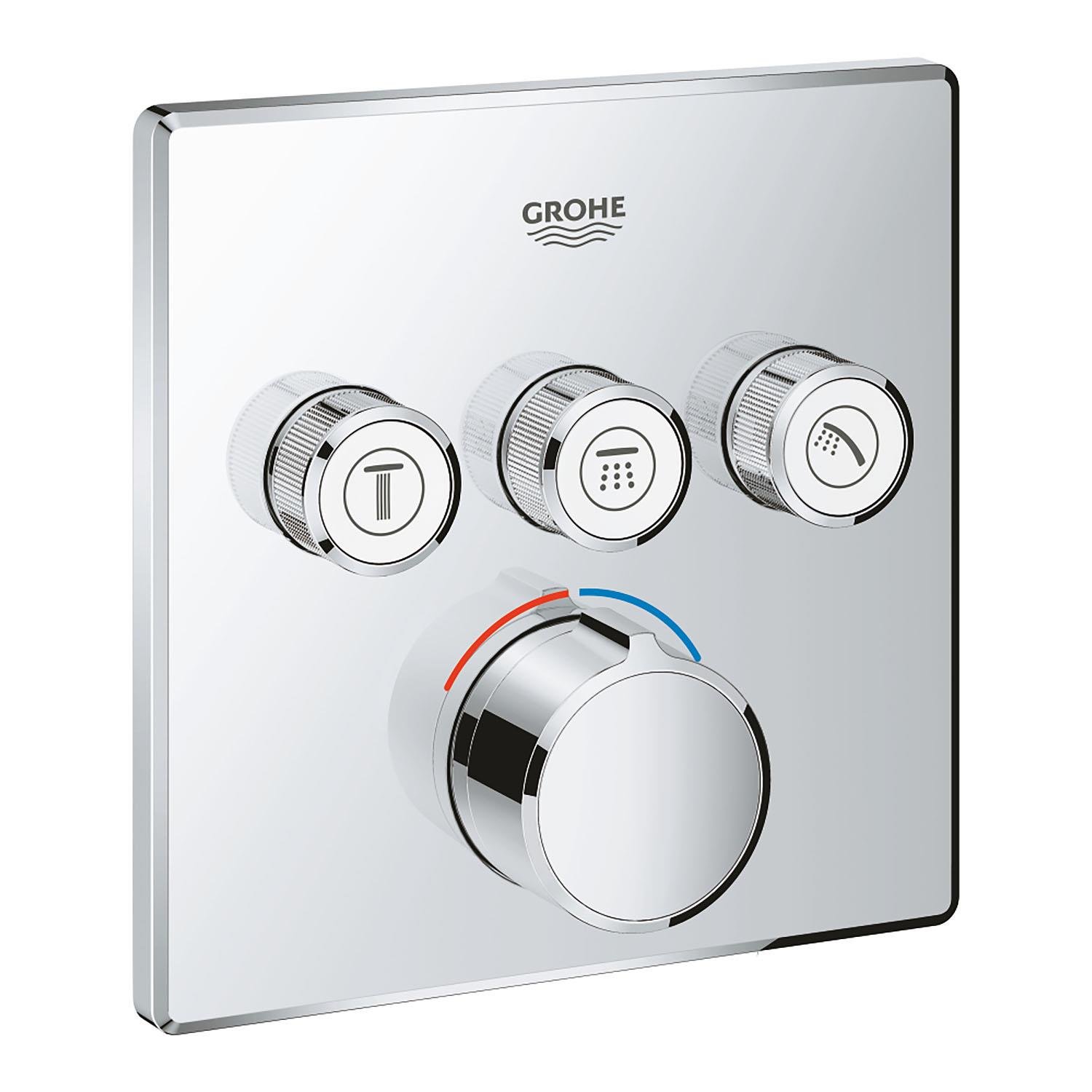 Grohe SmartControl 3 Valfli Akış Kontrollü Ankastre Banyo Bataryası (Sıva Üstü Grubu) Krom, 29149000Grohe29149000Ankastre Bataryaları