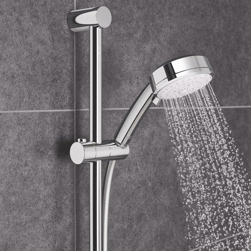 Grohe Tempesta Cosmopolitan 100 Sürgülü Duş Seti, 3 Akışlı, Krom, 27579002Grohe27579002Sürgü El Duşu Takımı