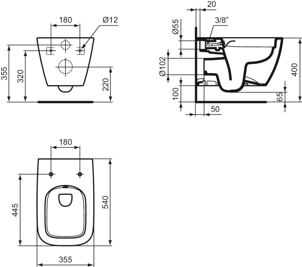 Ideal Standard İlife B Asma Klozet-White-RimLS+ T534701Ideal StandardT534701Asma Klozet Modelleri, Çeşitleri & Fiyatları | Banyo Dizayn 