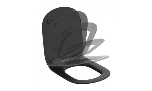 Ideal Standard Tesi Klozet Kapağı-Silk Black-Thin-Yavaş Kapanan T3527V3Ideal StandardT3527V3Klozet Kapağı
