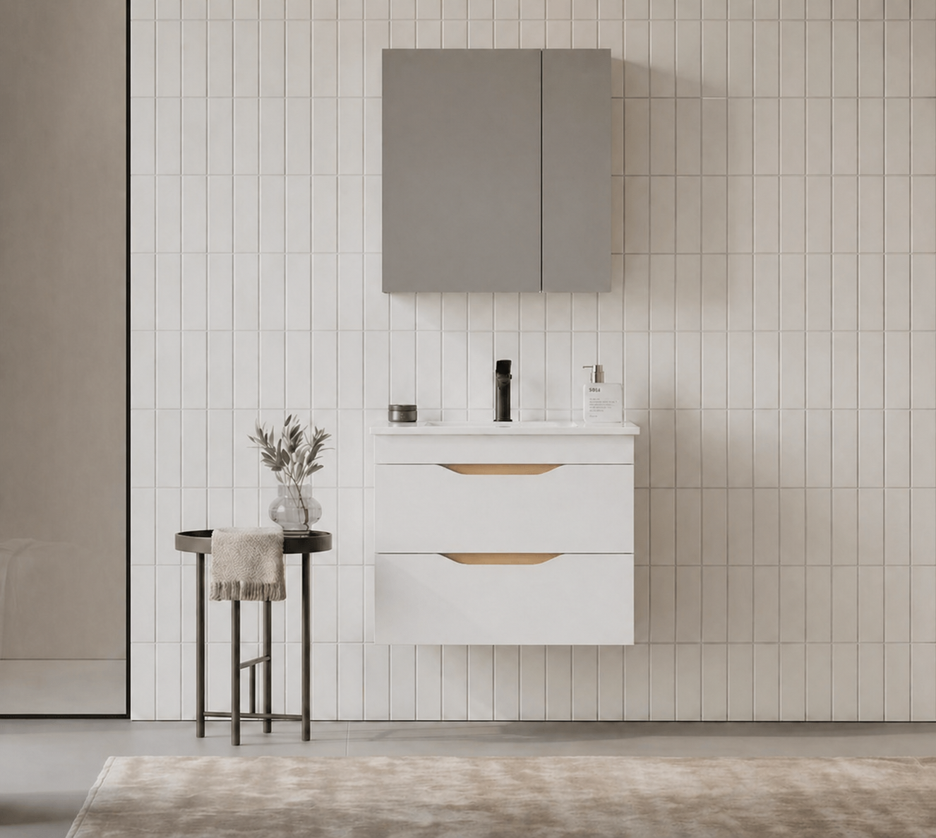 LENA 65 TKM CKMC MNT MAT BEYAZORKA5008803Banyo Dolabı Takımı