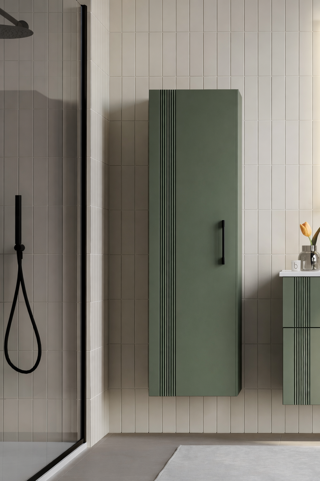 Orka Bari 40 cm Mat Soft Yeşil Boy Dolabı, 3008676ORKA3008676Banyo Boy Dolabı Modelleri 