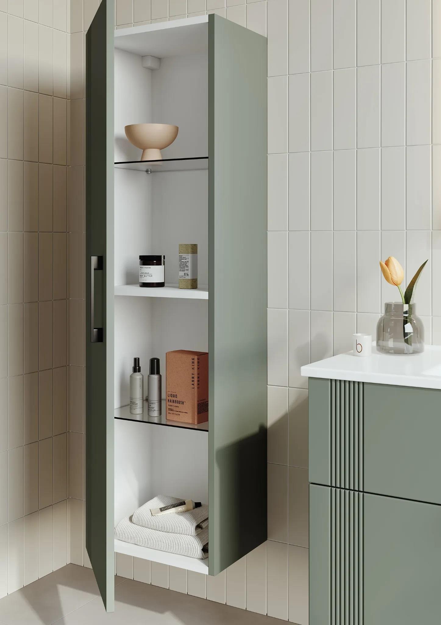 Orka Bari 40 cm Mat Soft Yeşil Boy Dolabı, 3008676ORKA3008676Banyo Boy Dolabı Modelleri 