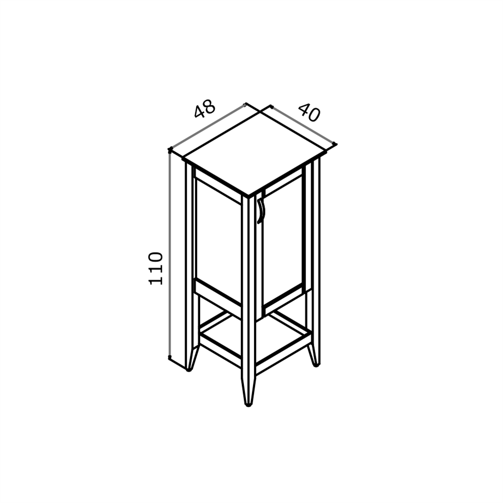 Orka Bastle 47 cm Lacivert Banyo Boy Çamaşır DolabıORKA3005528Banyo Boy Dolabı Modelleri 