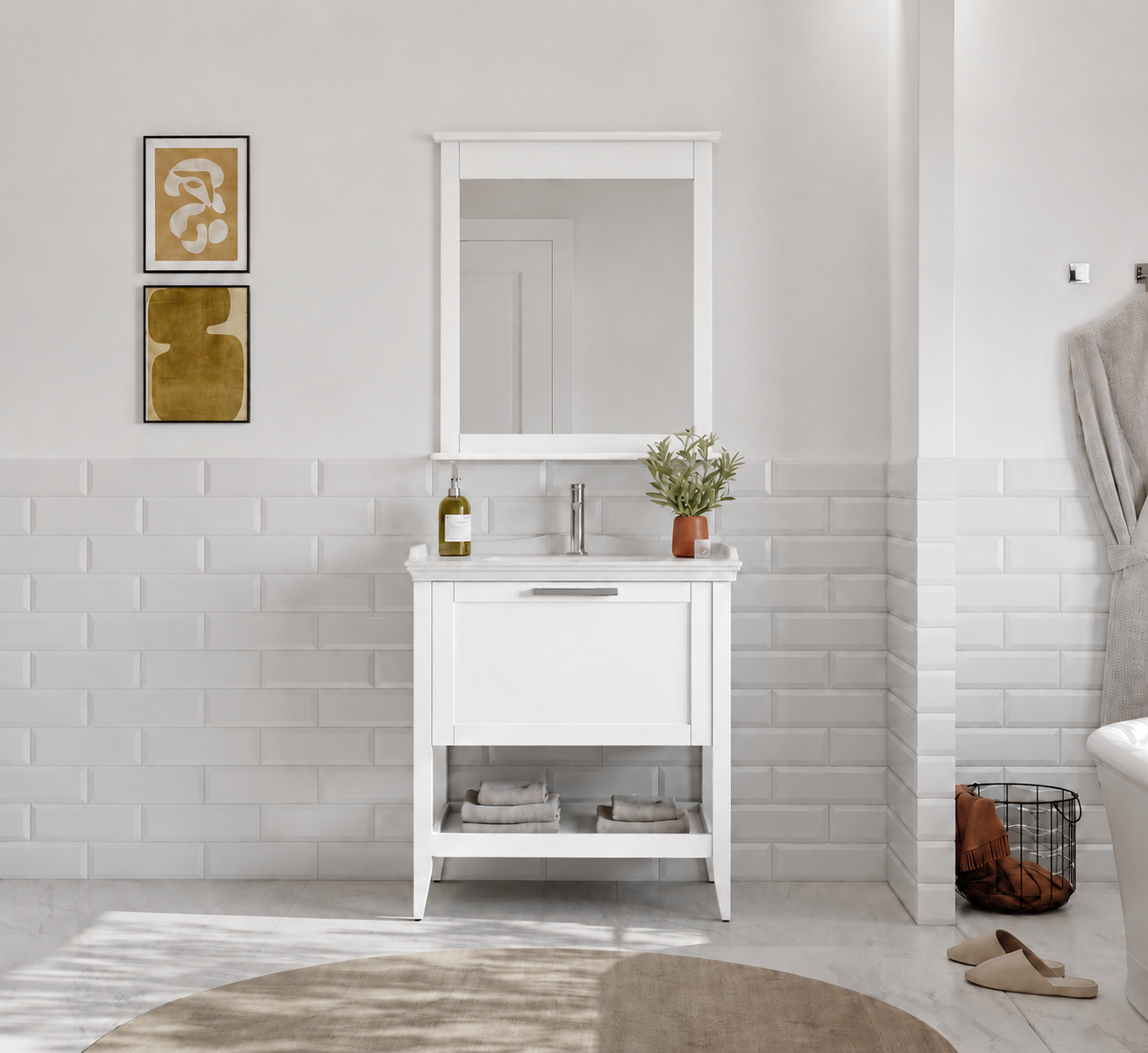 Orka Bastle 65 cm Beyaz Banyo Dolabı TakımıORKA5002563Banyo Dolabı Takımı