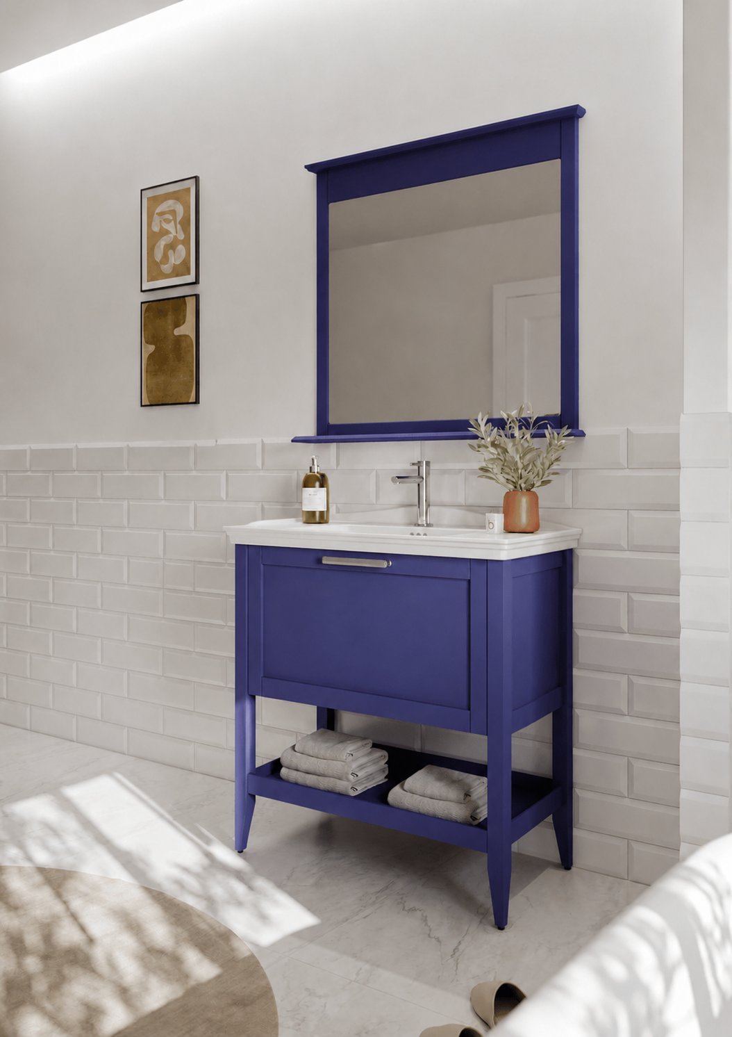 Orka Bastle 65 cm Mat Lacivert Banyo Dolabı TakımıORKA5002319Banyo Dolabı Takımı
