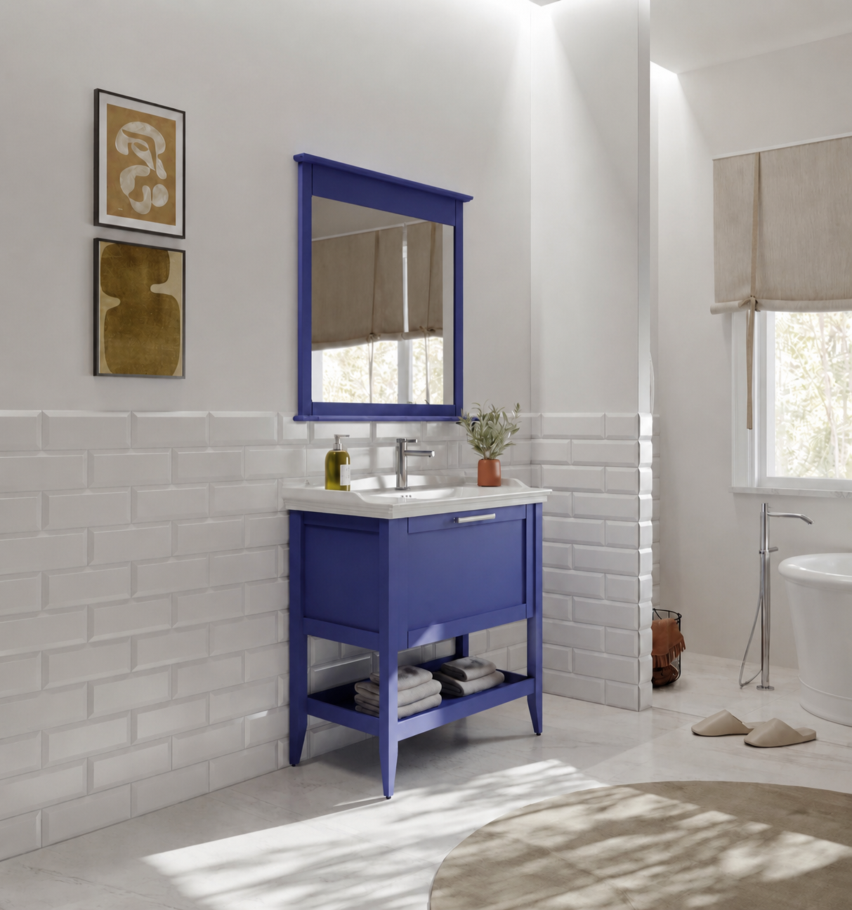 Orka Bastle 65 cm Mat Lacivert Banyo Dolabı TakımıORKA5002319Banyo Dolabı Takımı