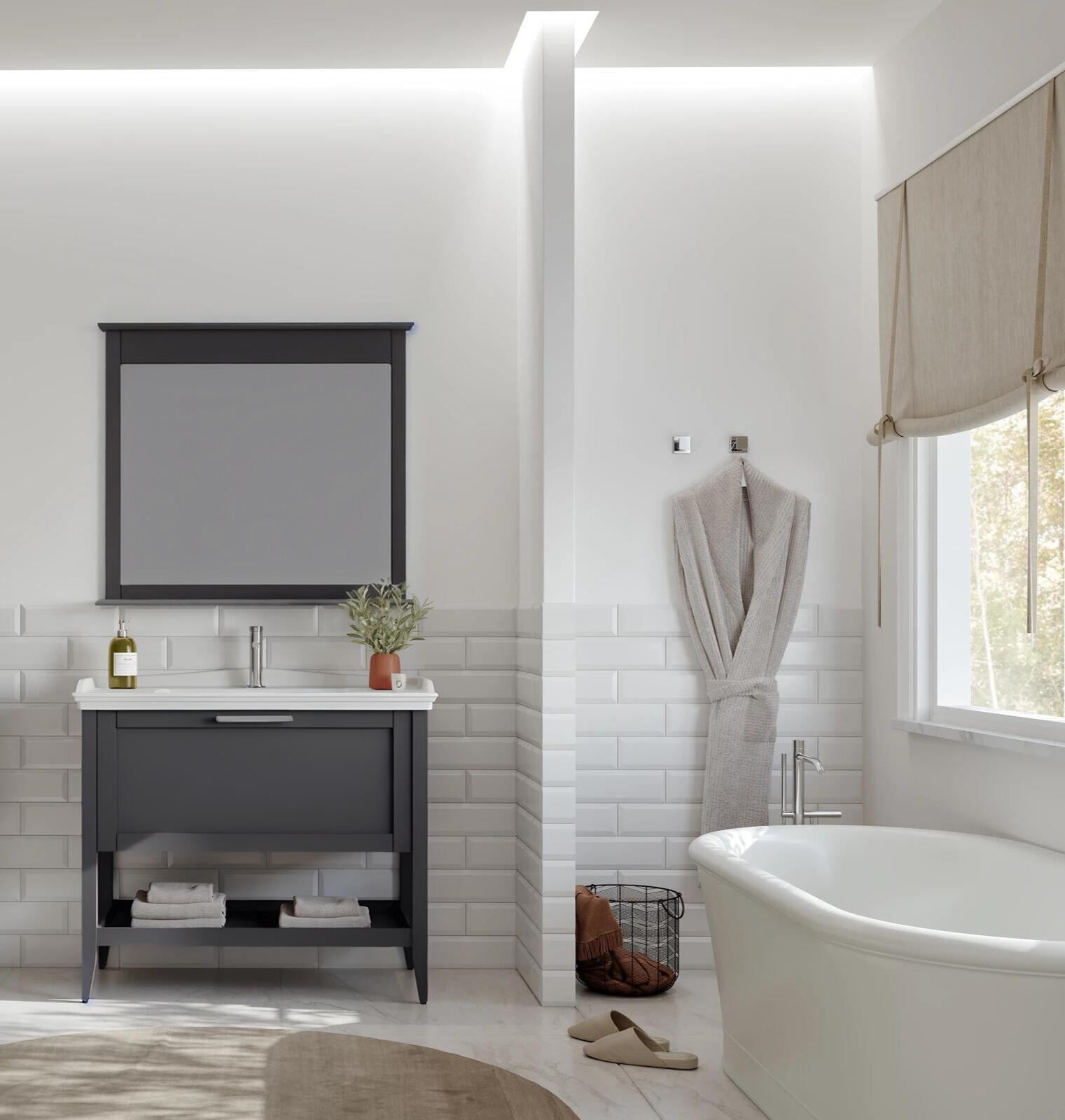 Orka Bastle 80 cm Antrasit Banyo Dolabı TakımıORKA5002562Banyo Dolabı Takımı