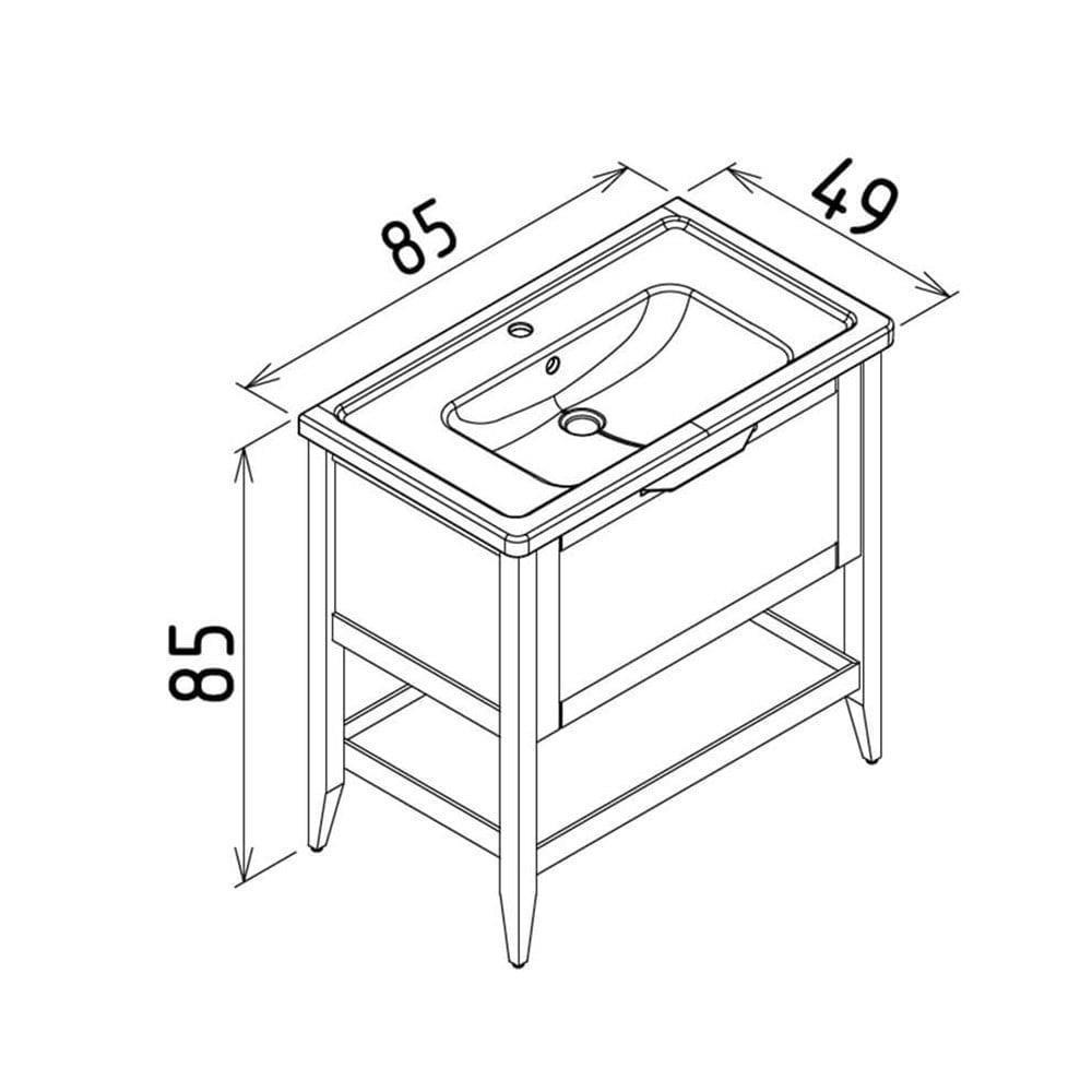 Orka Bastle 80 cm Beyaz Banyo Dolabı Alt Modül ve LavaboORKA5003746Lavabo Dolabı