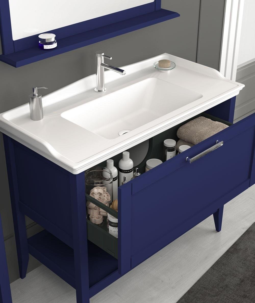 Orka Bastle 80 cm Lacivert Banyo Dolabı Alt Modül ve LavaboORKA5003744Lavabo Dolabı