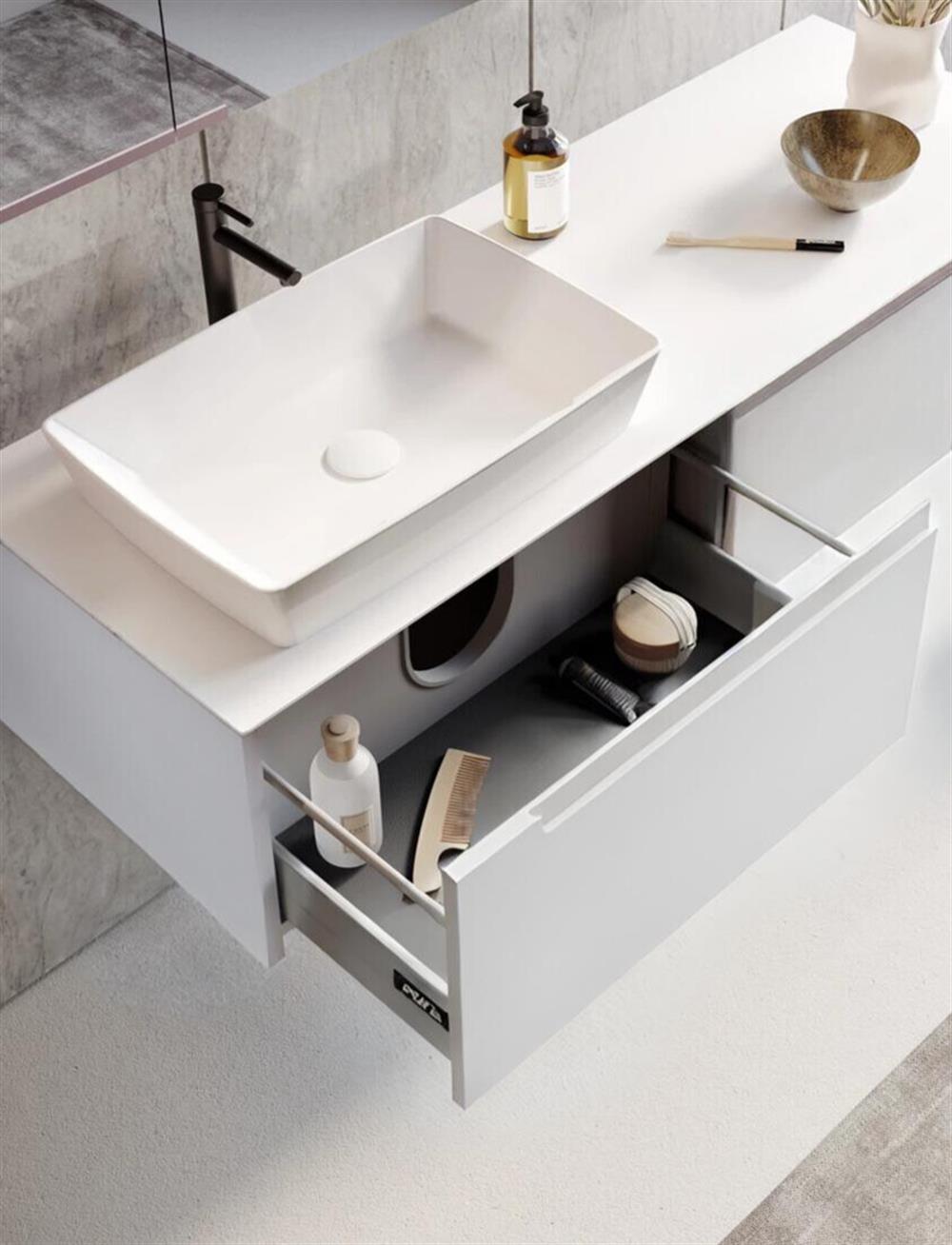 Orka Biella 120 cm Beyaz Ledli Banyo Dolabı TakımıORKA5006037Banyo Dolabı Takımı