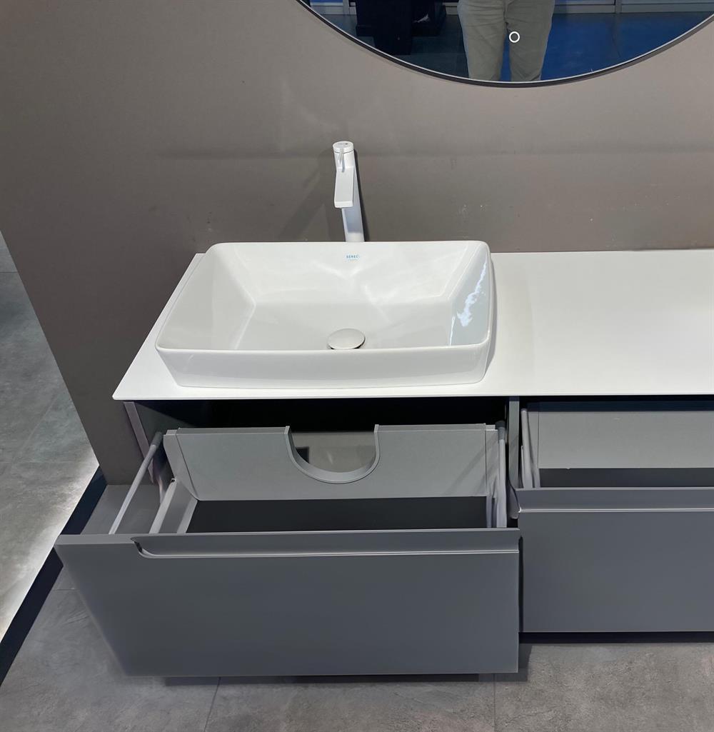 Orka Biella 120 cm Mat Antrasit Banyo Dolabı Alt Modül ve LavaboORKA5006021Lavabo Dolabı