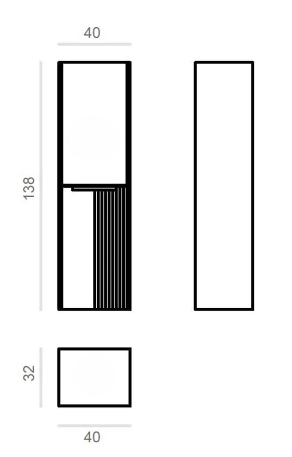 Orka Biella 40 cm Pudra Banyo Boy Çamaşır DolabıORKA3007876Banyo Boy Dolabı Modelleri 