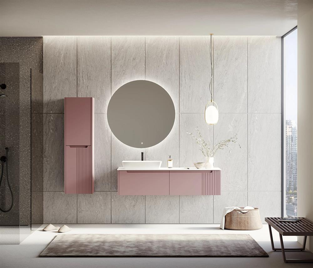 Orka Biella 40 cm Pudra Banyo Boy Çamaşır DolabıORKA3007876Banyo Boy Dolabı Modelleri 