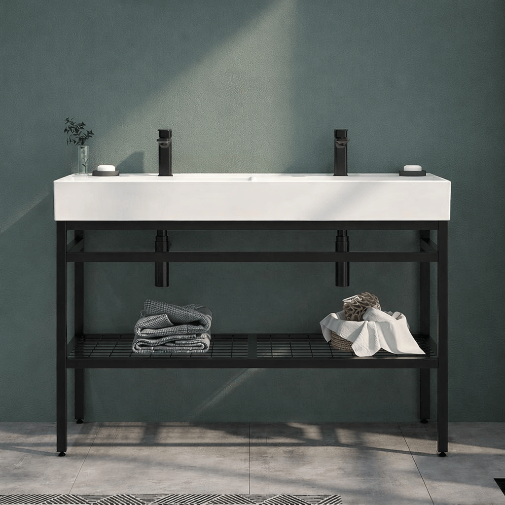 Orka Capetown 120 cm Banyo Dolabı Alt Modül ve Lavabo (Parlak Beyaz Çift Lavabo), 5003246ORKA5003246Lavabo Dolabı