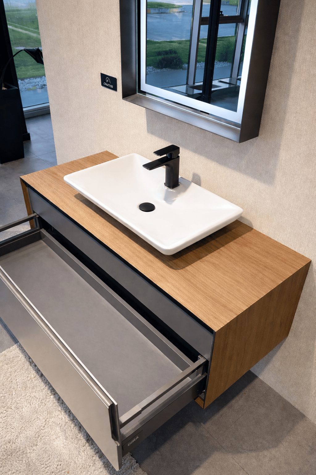 Orka Craft 120 cm Kompakt Ceviz Banyo Dolabı Alt Modül ve Lavabo (Mat Beyaz Lavabo), 5005724ORKA5005724Lavabo Dolabı