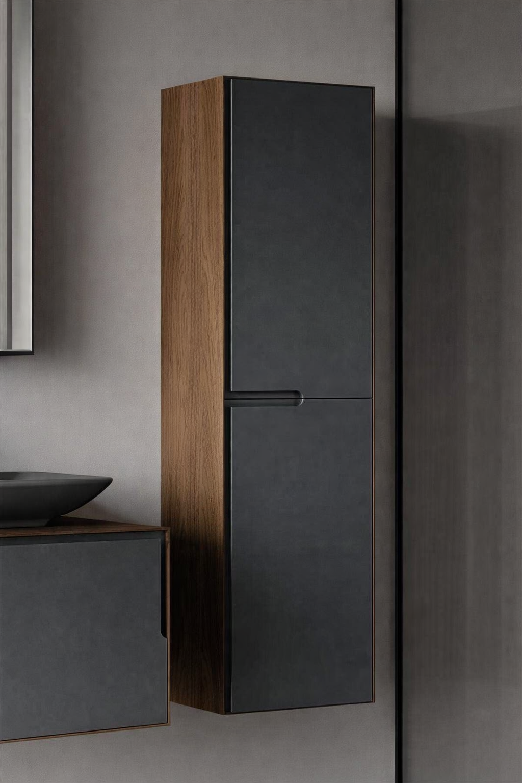 Orka Craft 40 cm Kompakt Ceviz Banyo Boy Çamaşır Dolabı, 3000319ORKA3000319Banyo Boy Dolabı Modelleri 